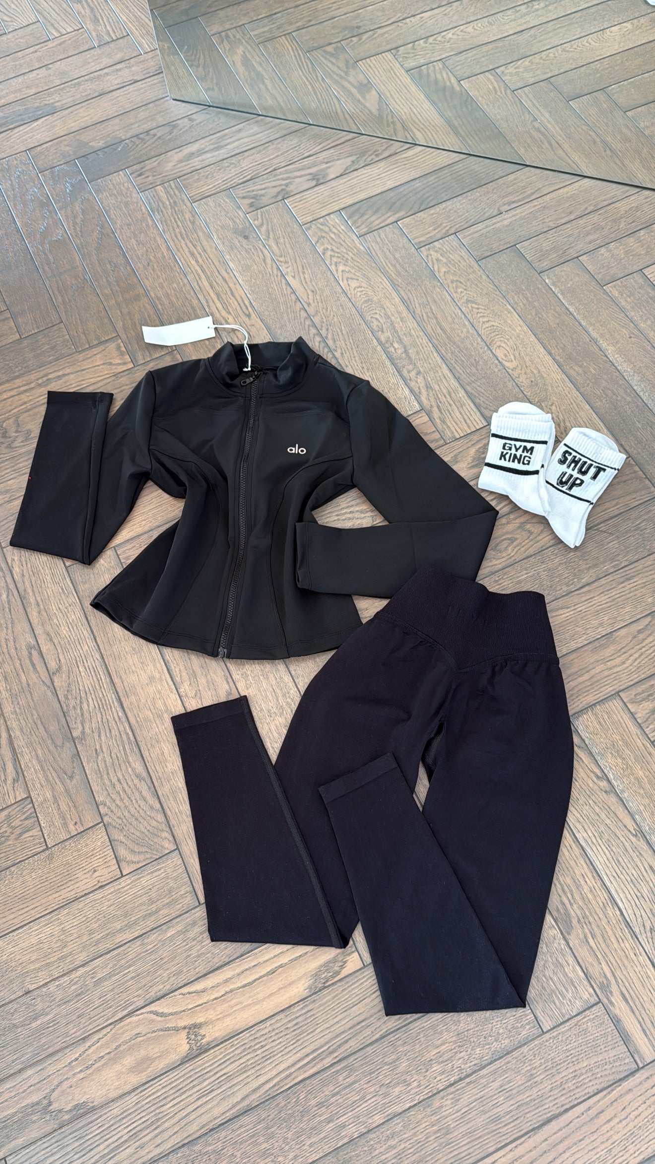 3 piece set- crop top+leggings+socks