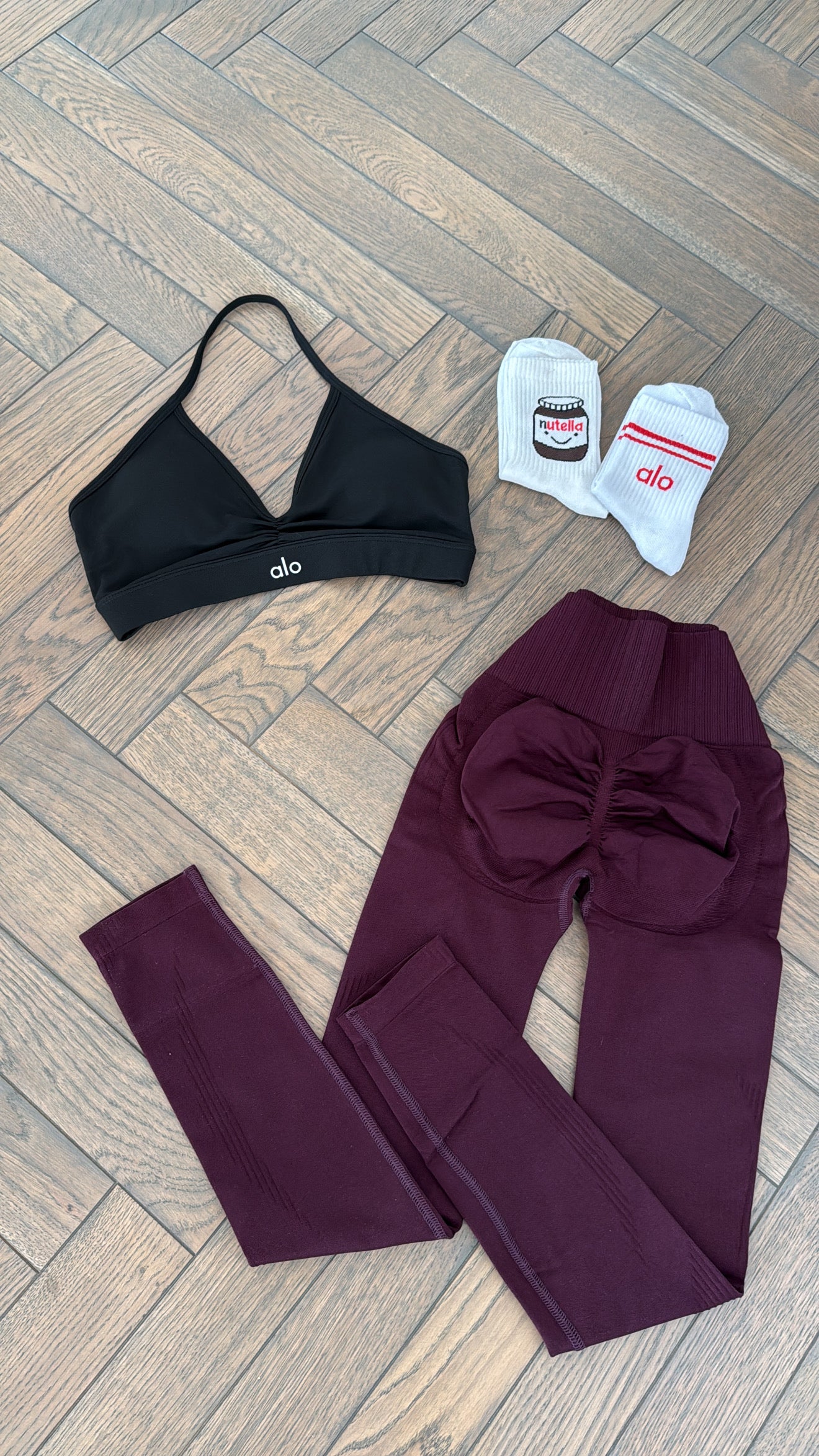 3 piece set- crop top+leggings+socks