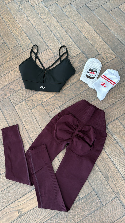 3 piece set- crop top+leggings+socks