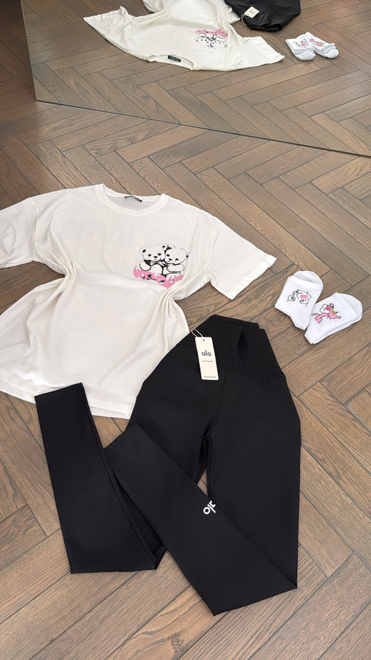 3 piece set- t shirt+leggings+socks