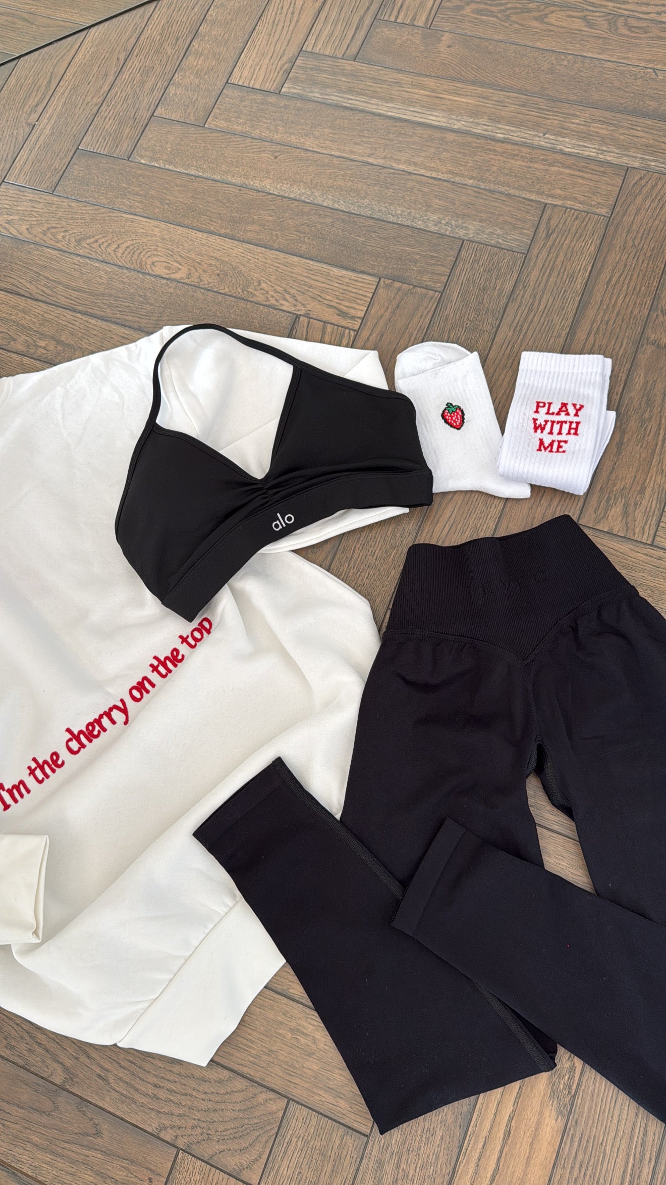 3 piece set- crop top+leggings+socks