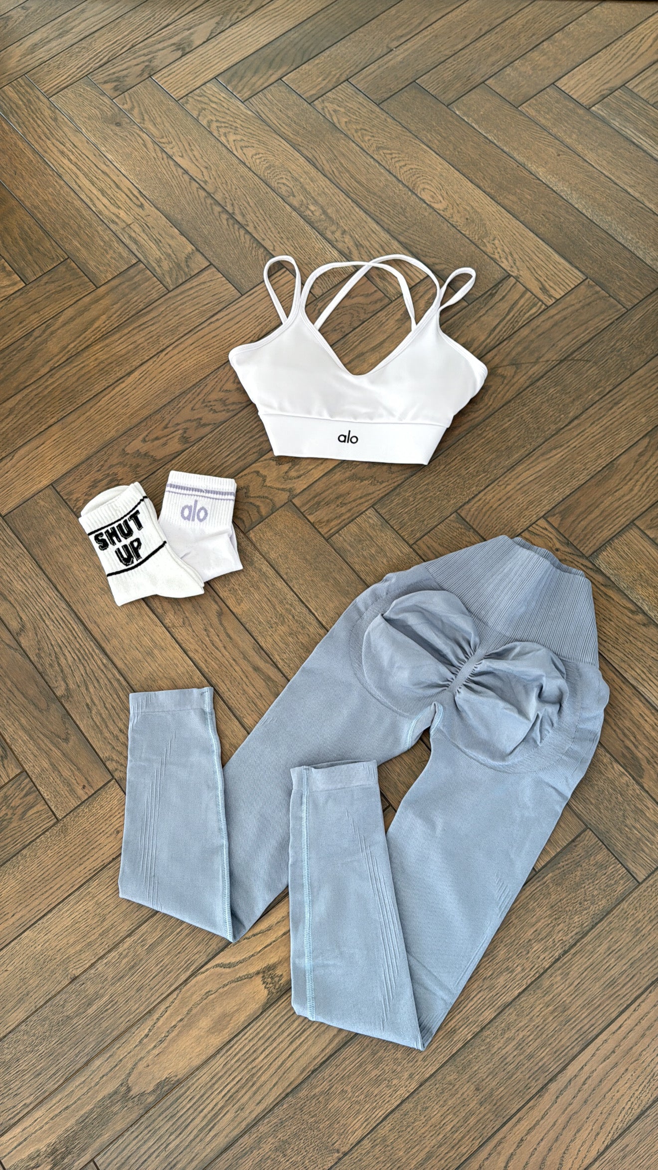 3 piece set- crop top+leggings+socks