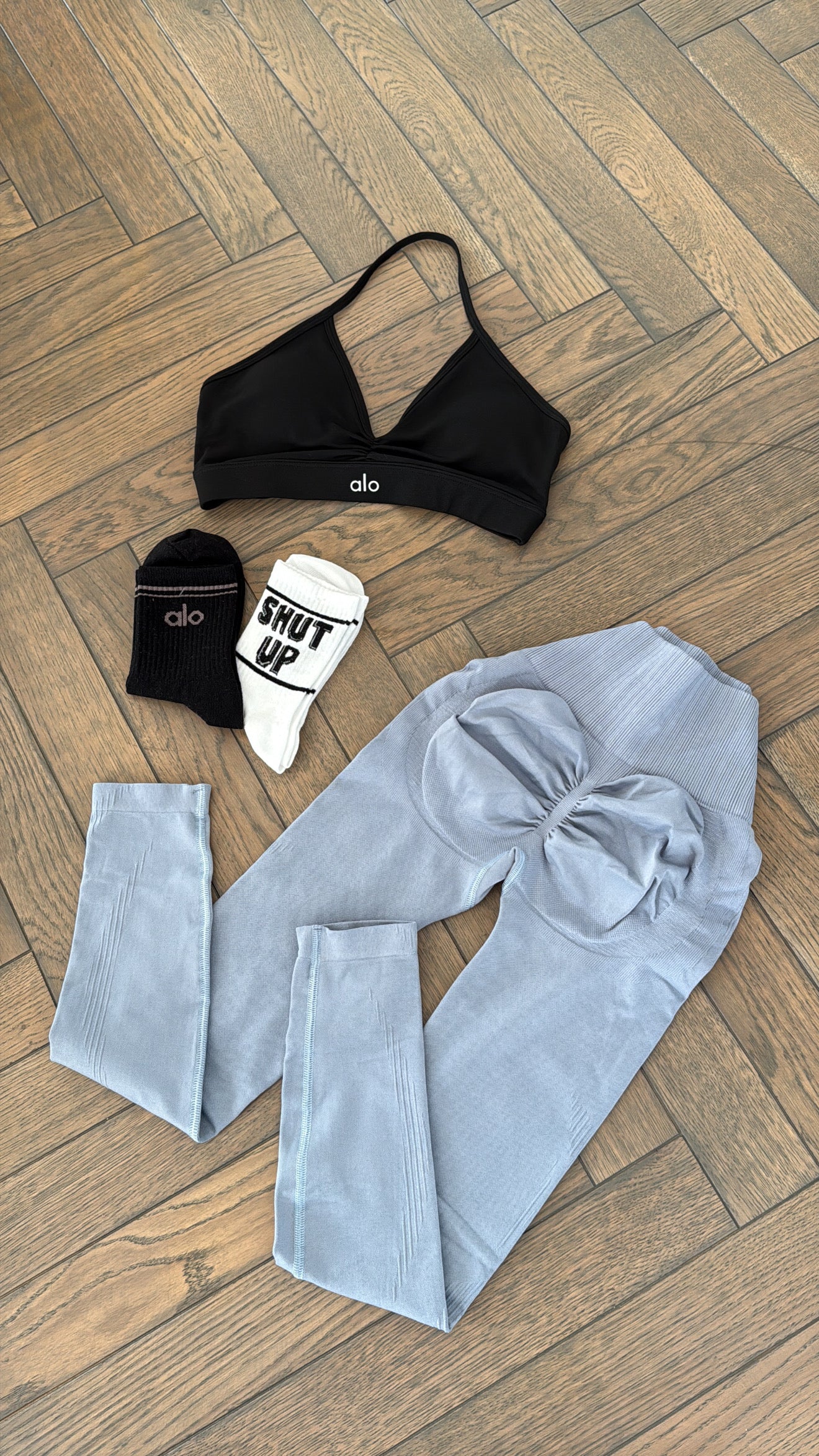 3 piece set- crop top+leggings+socks