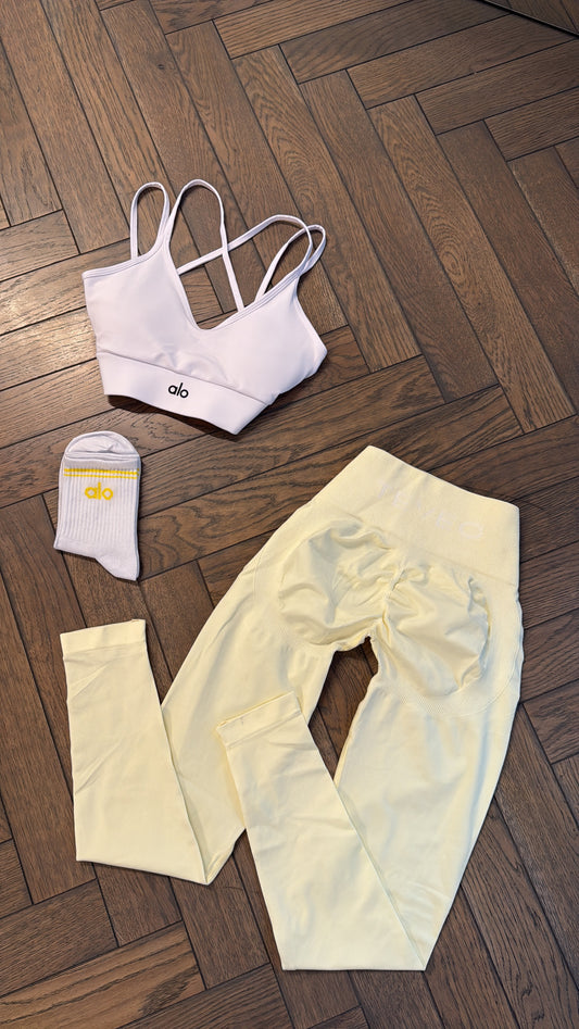 3 piece set-crop top+leggings+socks