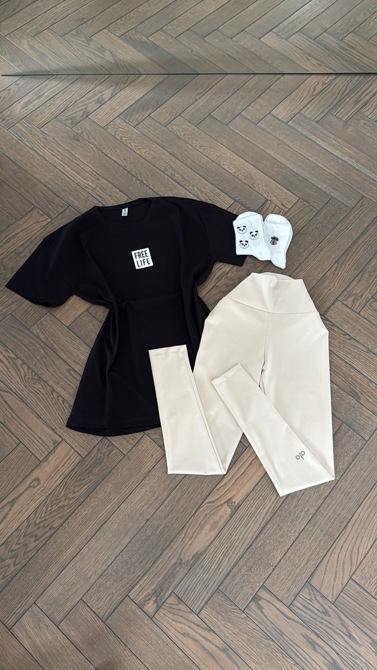 Set- white bbl jacket+leggings+socks