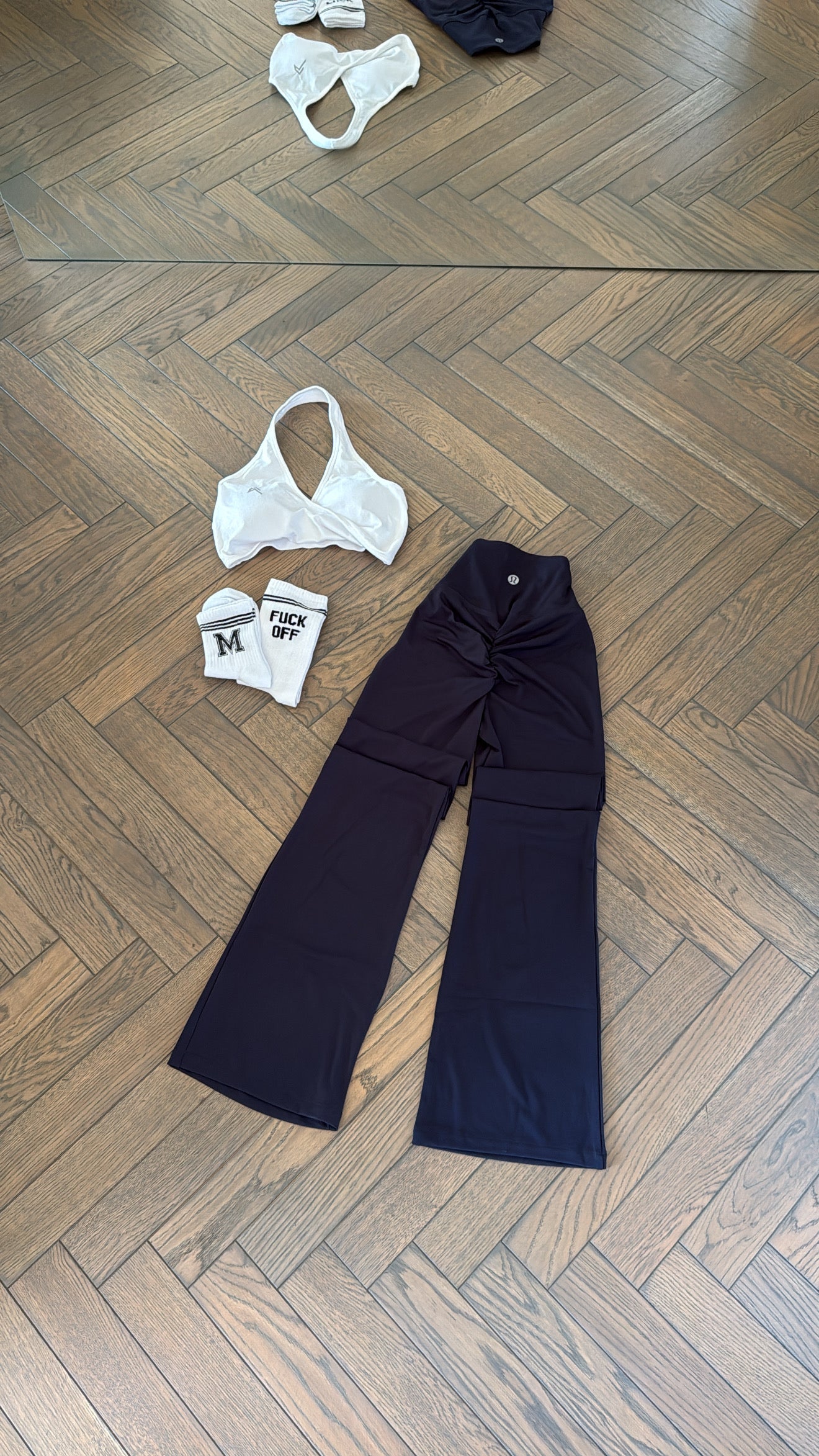 3 piece set- crop top+leggings+socks