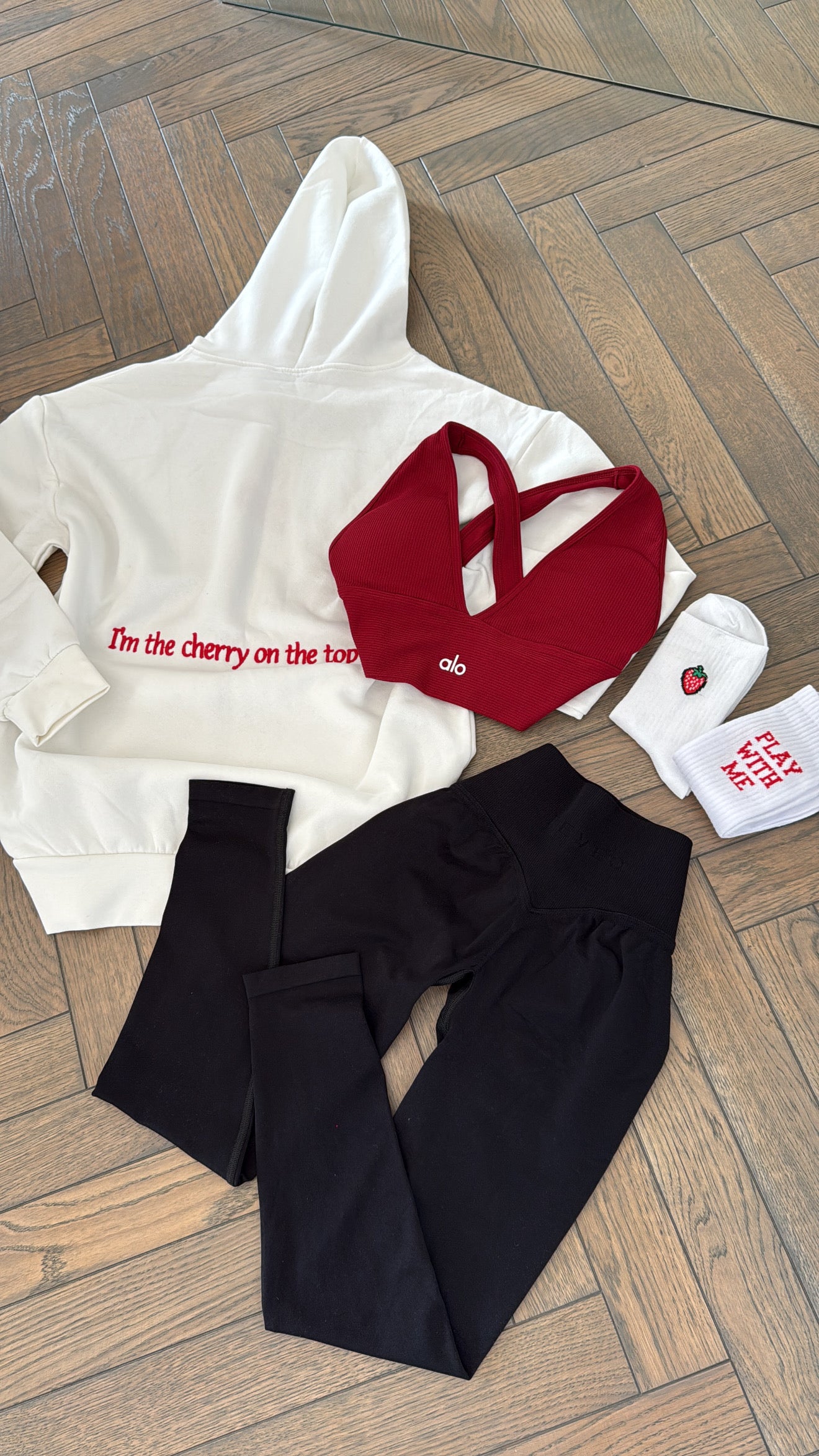 3 piece set- crop top+leggings+socks