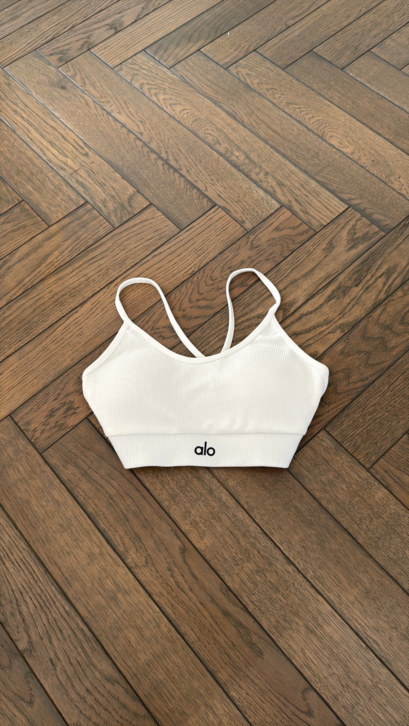 White Alo crop top
