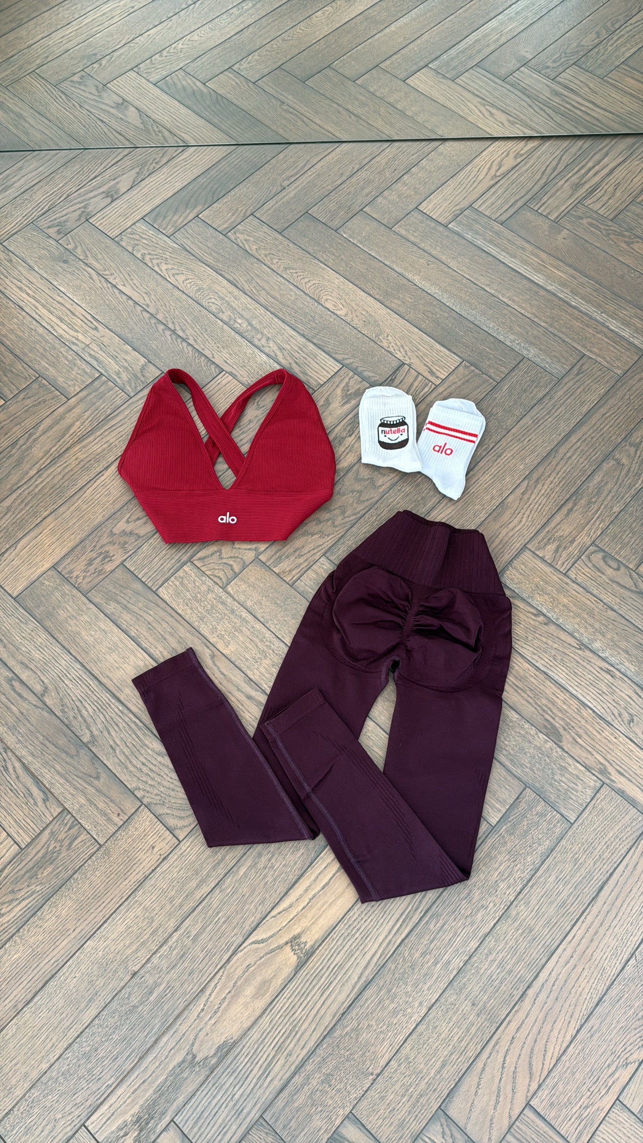 3 piece set- crop top+leggings+socks