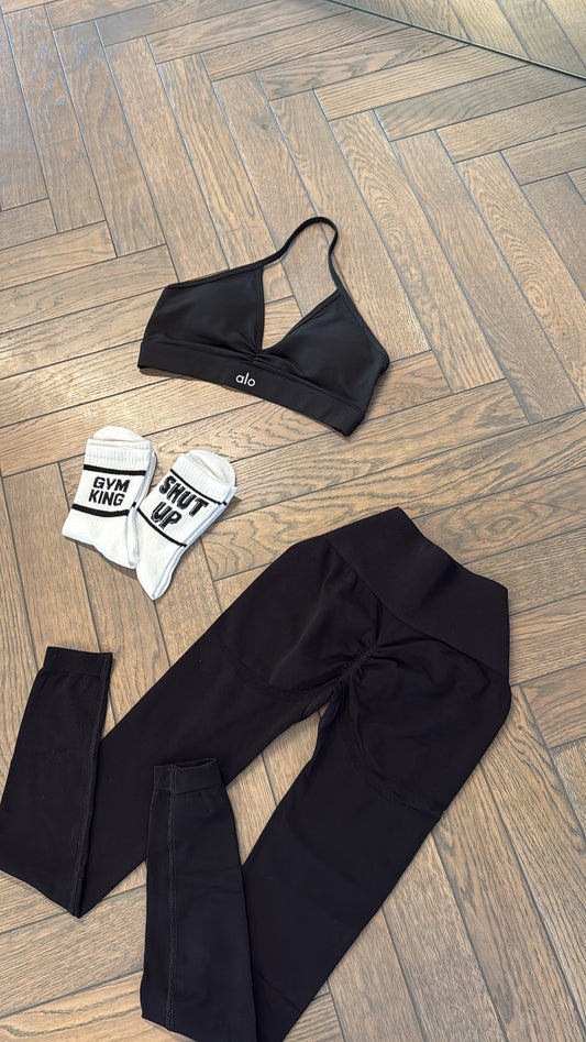 Set- crop top+leggings+socks