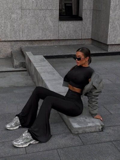 2 piece set-crop top+leggings