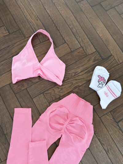 3 piece set- crop top+leggings+socks