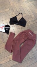 3 piece set- crop top+leggings+socks