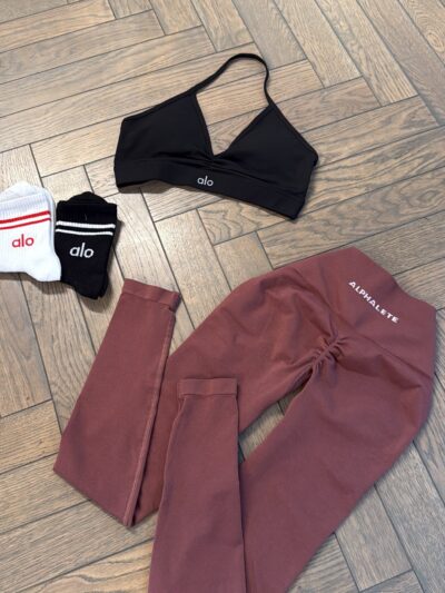 3 piece set- crop top+leggings+socks