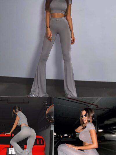 2 piece set-crop top+leggings