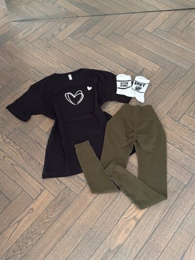 3 piece set- t shirt+leggings+socks