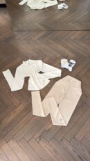 SET white bbl jacket+leggings+socks