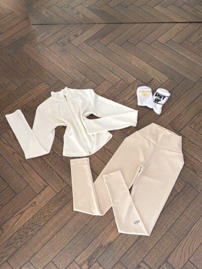 SET white bbl jacket+leggings+socks