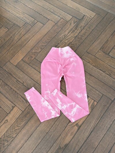 Two colored pink&white leggings
