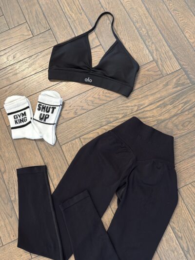 3 piece set- crop top+leggings+socks