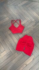 Set/Red Crop+Shorts