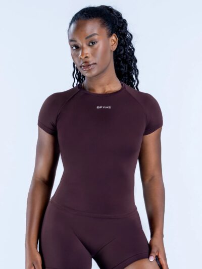Dfyne Impact Short Sleeve Top - Espresso